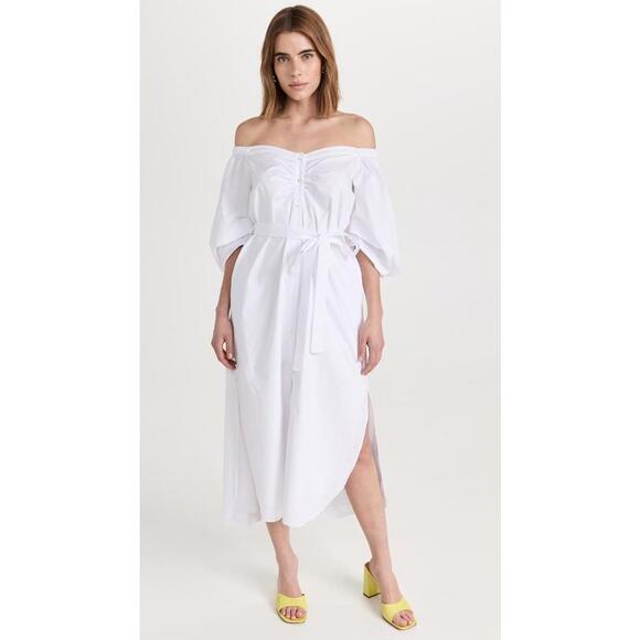 NEW, Staud Reese Dress in White Size L #MD880 - Picture 1 of 10